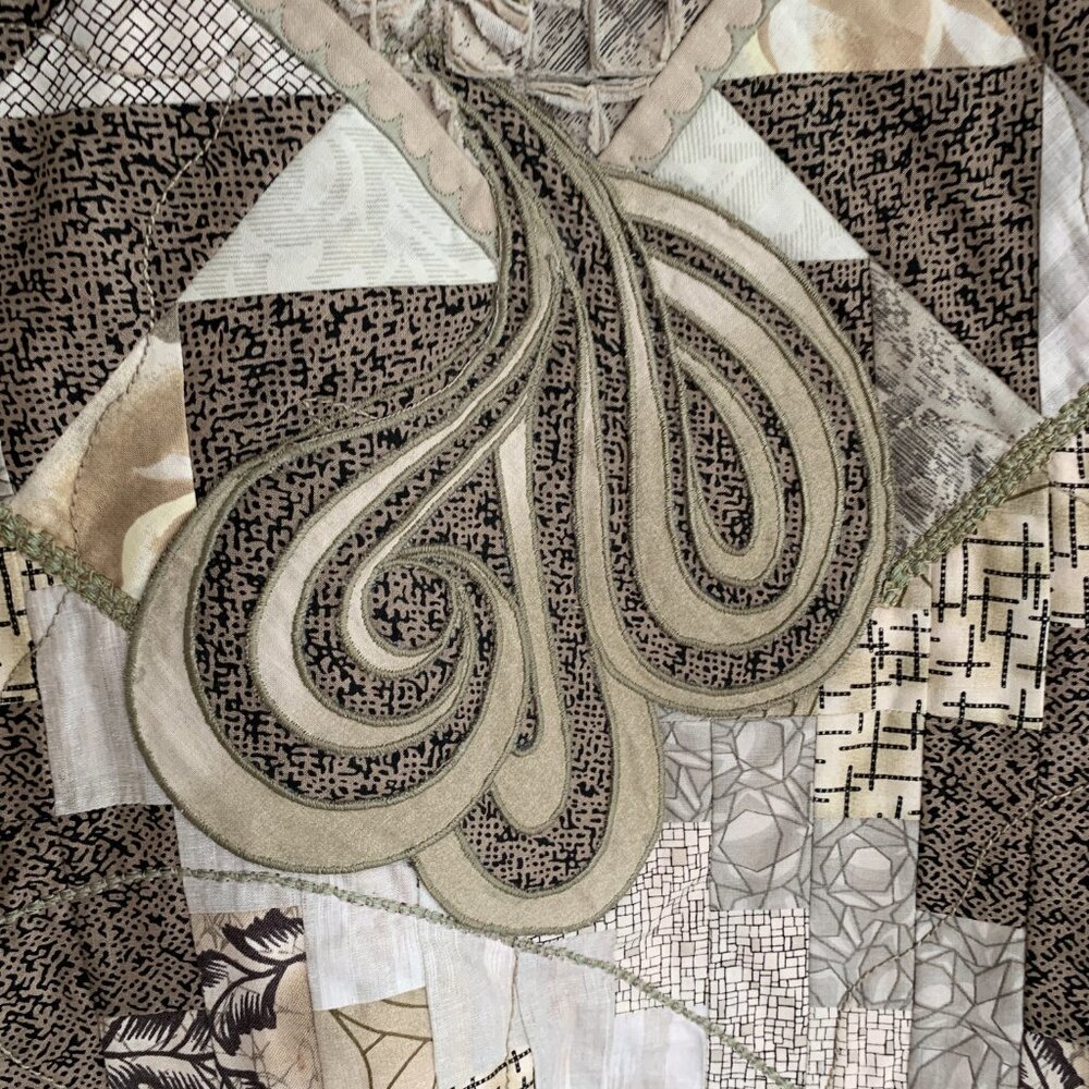 Handcrafted Embellished Quilted Jacket Size XL - Picture 8 of 14